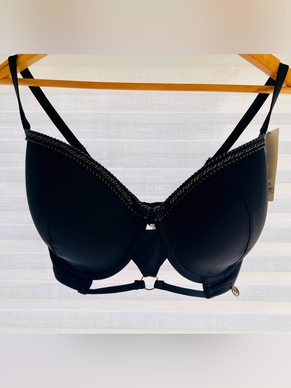 NWT Doutzen’s Stories by Hunkemoller Black Underwire Bikini Top UK Size 34G